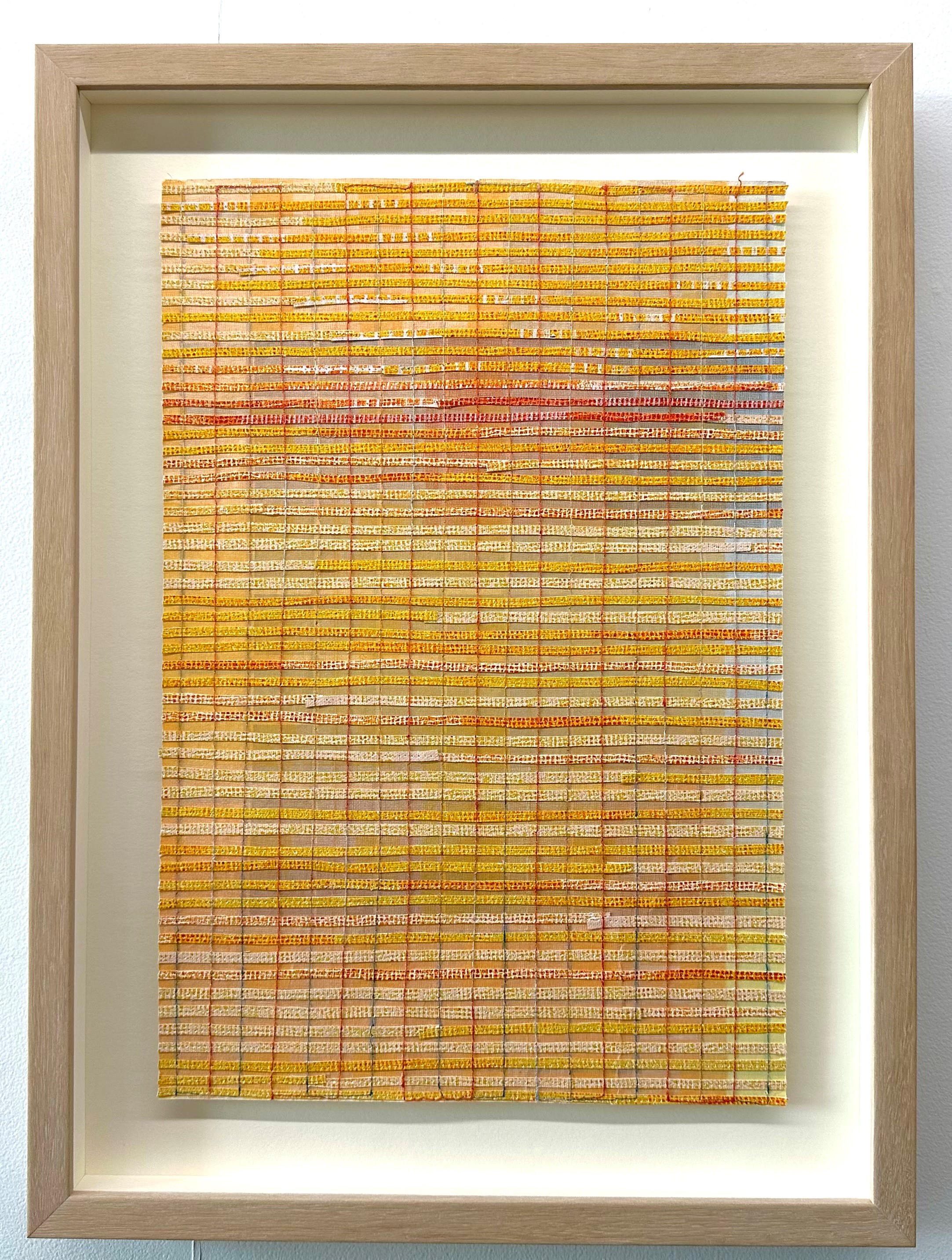 Eveline Kotai, Variegated Orange, 2023, nylon thread and Giclee print on screenprint on Japanese paper, 42 x 28cm