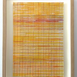 Eveline Kotai, Variegated Orange, 2023, nylon thread and Giclee print on screenprint on Japanese paper, 42 x 28cm