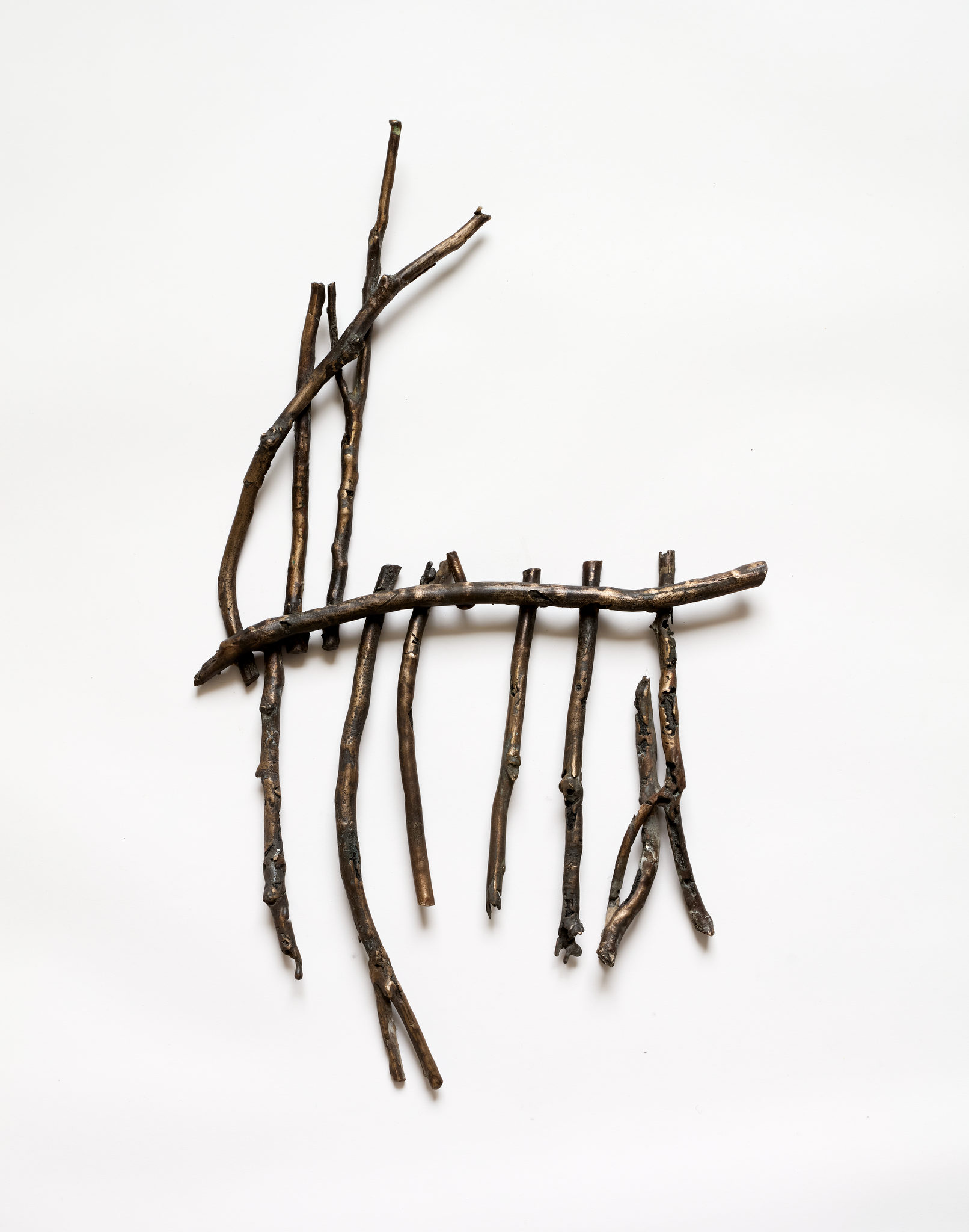 Anne Neil, And when the day is done 1, 2024, distressed cast bronze, 52 x 31.5 x 3cm