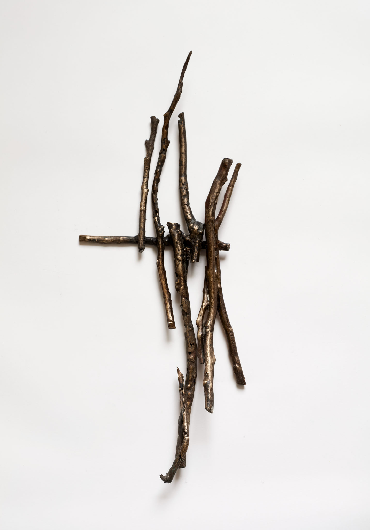 Anne Neil, And when the day is done 2, 2024, distressed cast bronze, 52 x 31.5 x 3cm