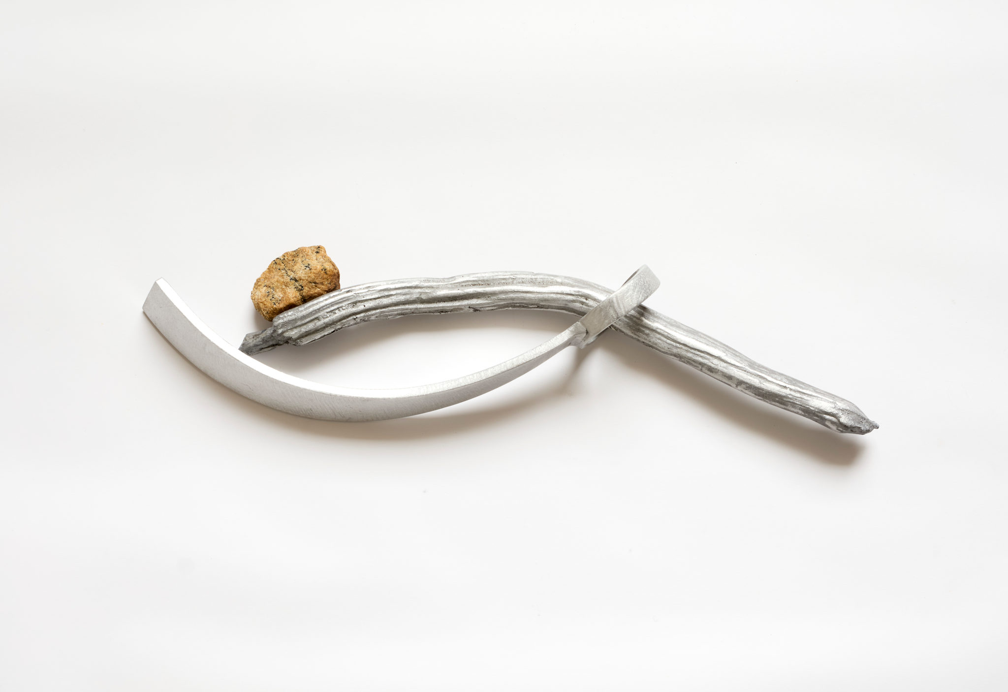 Anne Neil, Capturing the quiet moments in Augusta, 2024, cast aluminium, aluminium plate and granite, 14 x 55 x 8cm