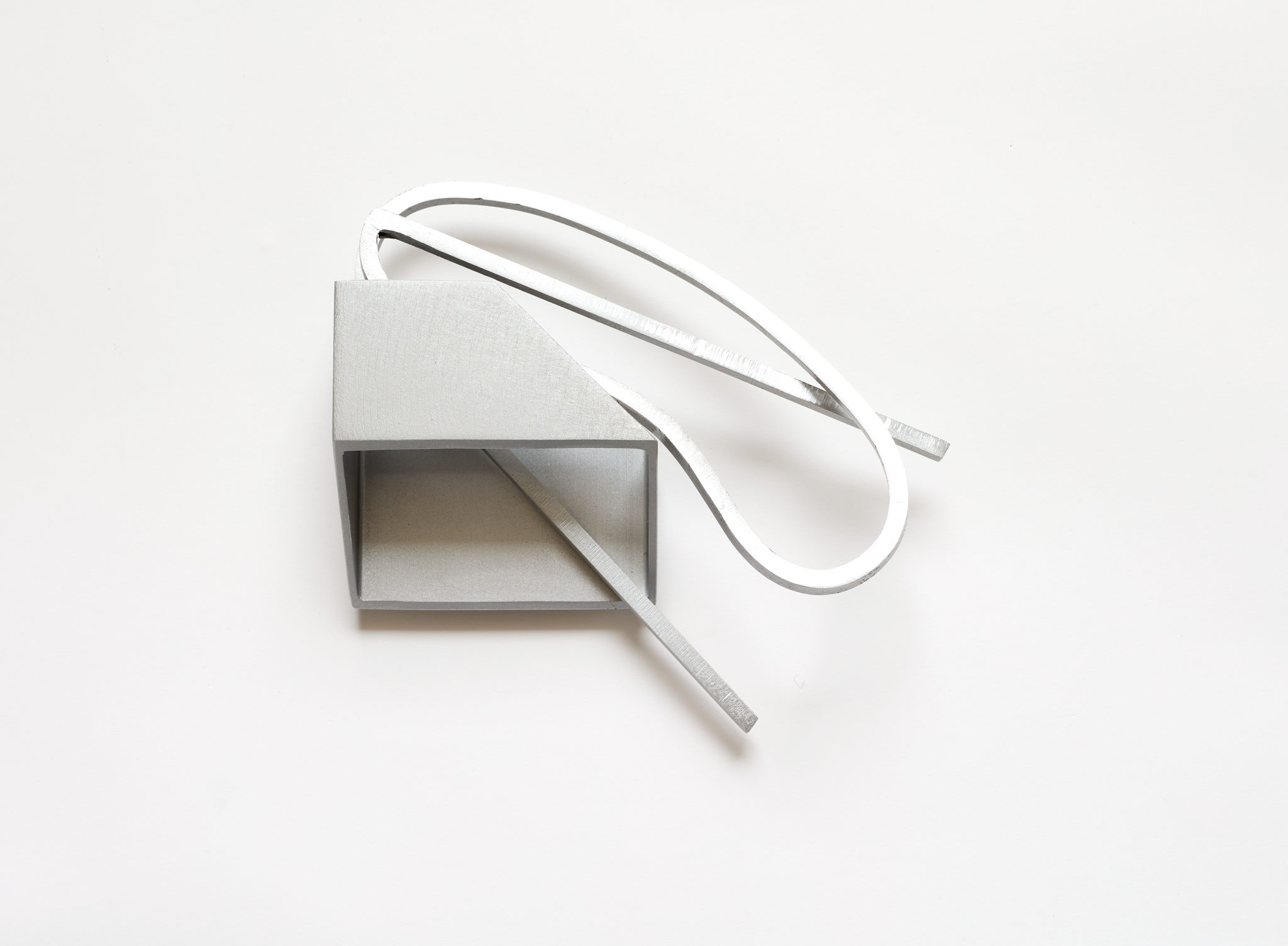 Anne Neil, Put today in your pocket, 2024, cast aluminium and aluminium plate, 17.5 x 19 x 6.5cm