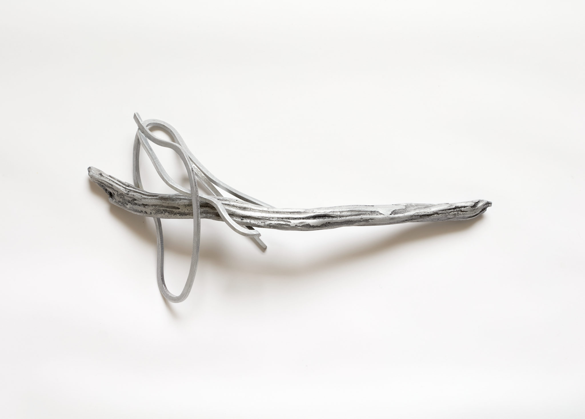 Anne Neil, The smell of seaweed awakens a memory, 2024, cast aluminium and aluminium plate, 23 x 46 x 13cm