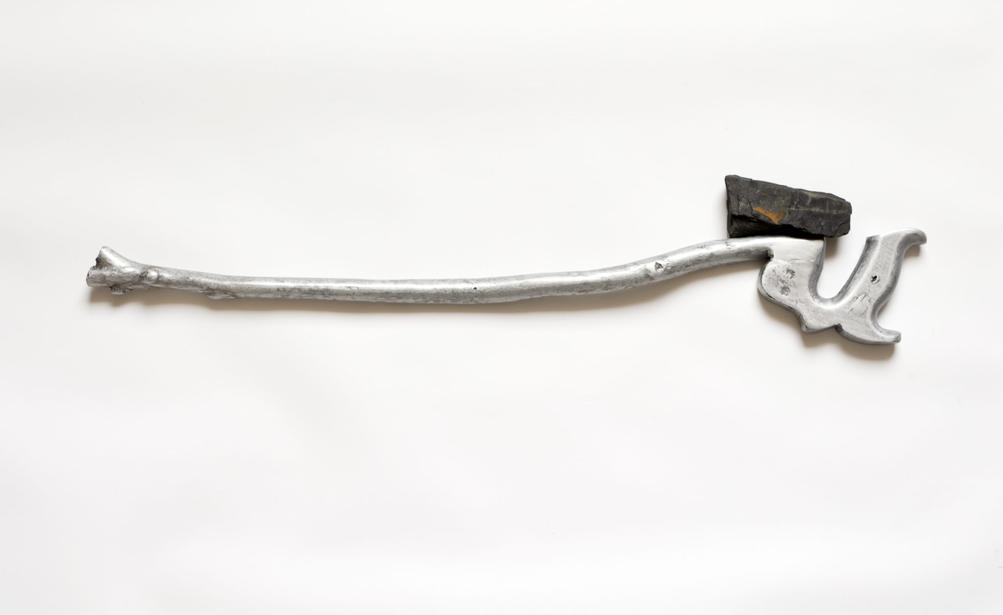 Anne Neil, Where the leaves once danced, 2024, cast aluminium and aluminium plate, 13 x 70 x 3.5cm