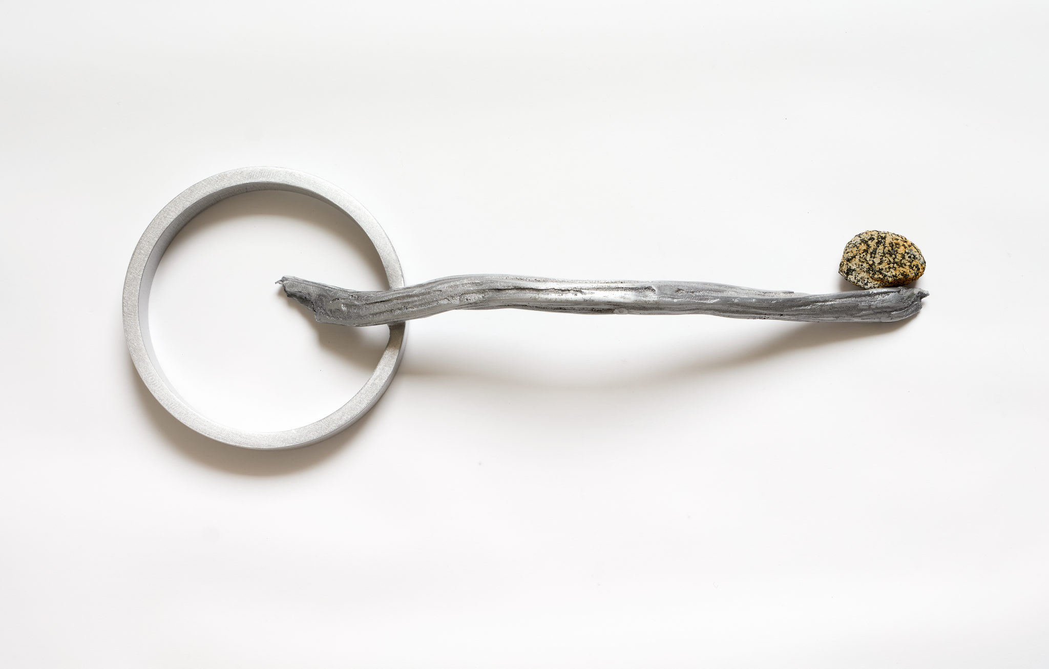 Anne Neil, Where the river and the sea meet a lazy moon rises, 2024, cast aluminium and aluminium plate, 31.5 x 21 x 5cm