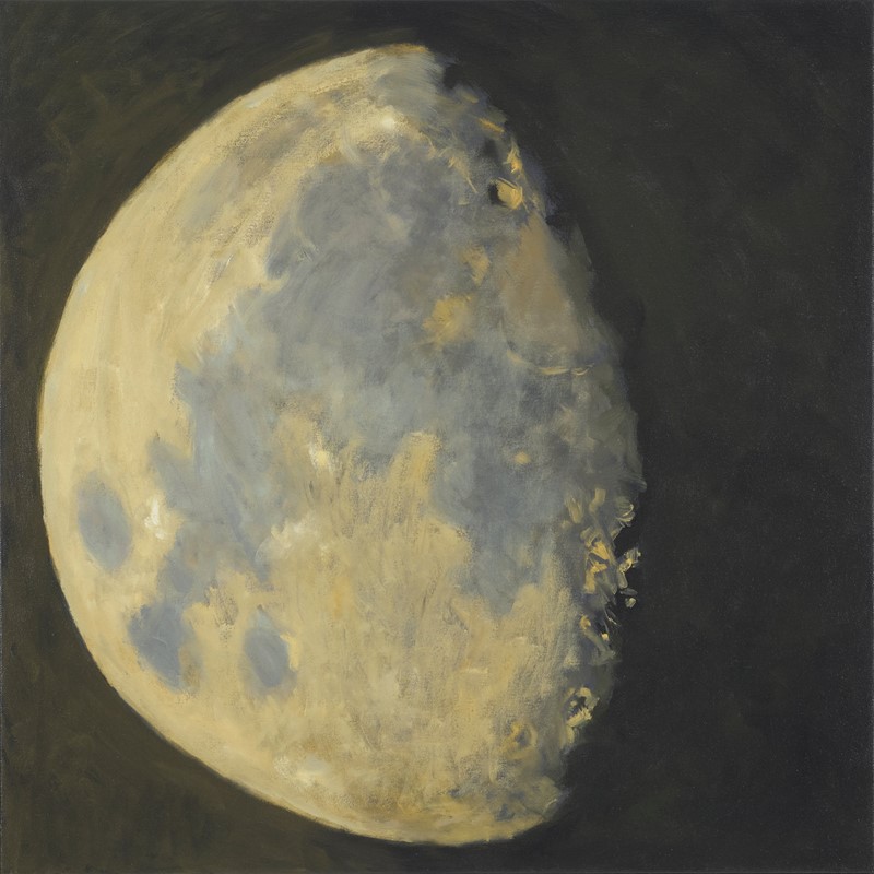 Kevin Robertson, Moon (Closer), 2024, oil on canvas, 70.3 x 70.3cm