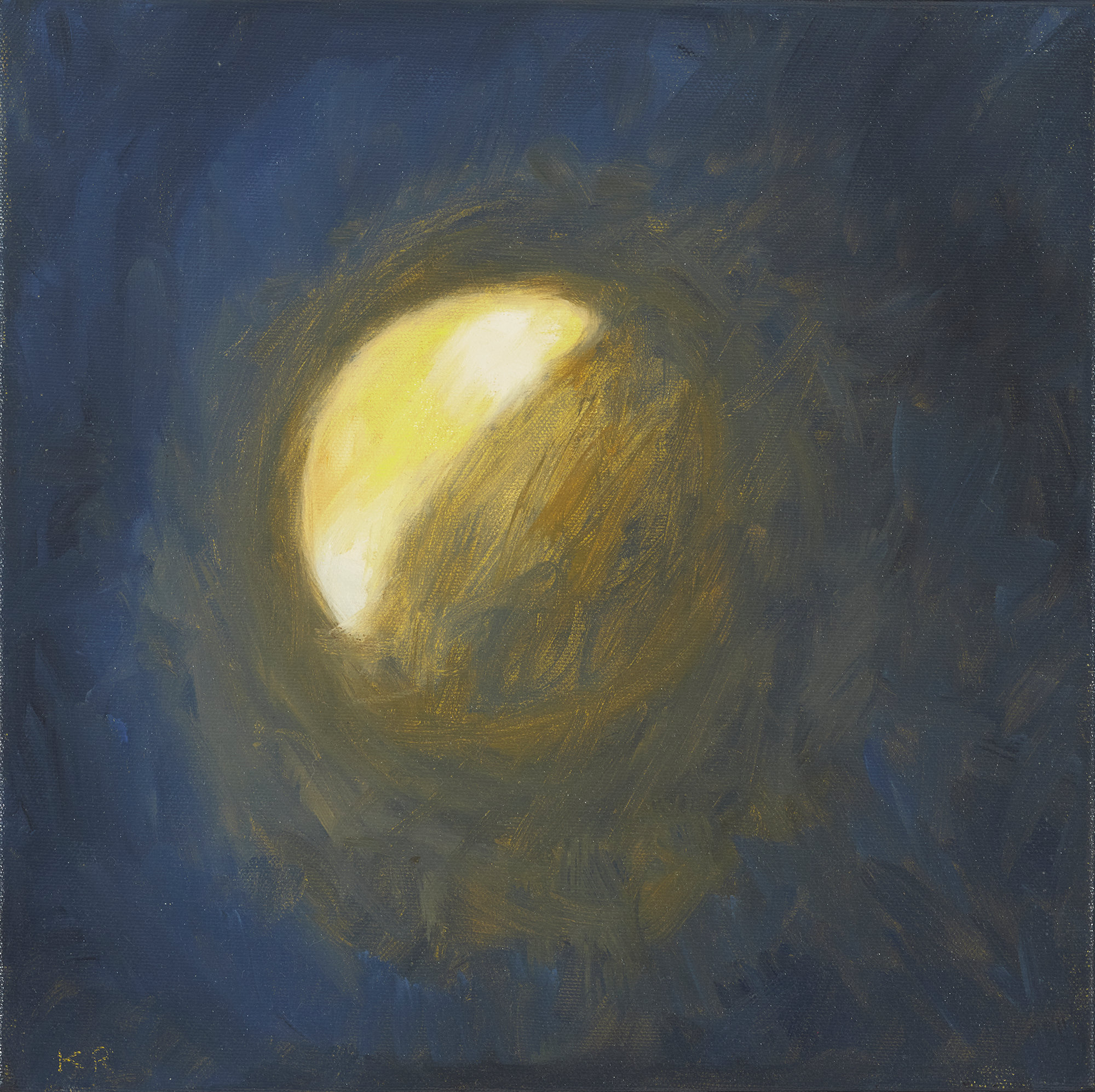 Kevin Robertson, Impression of Venus, 2024, oil on canvas,30.5 x 30.5cm