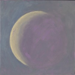 Kevin Robertson, Morning Crescent, 2024, oil on canvas, 40 x 40cm