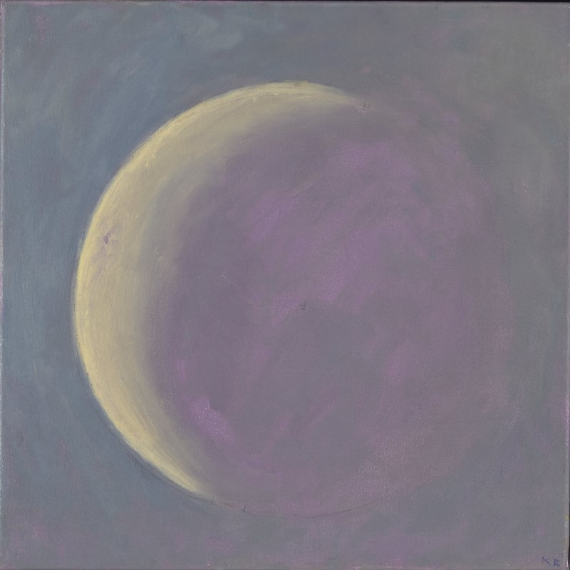 Morning Crescent, 2024, oil on canvas, 40 x 40cm