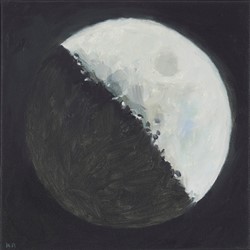 Kevin Robertson,  Waxing Moon III, 2024, oil on canvas, 30.5 x 30.5cm