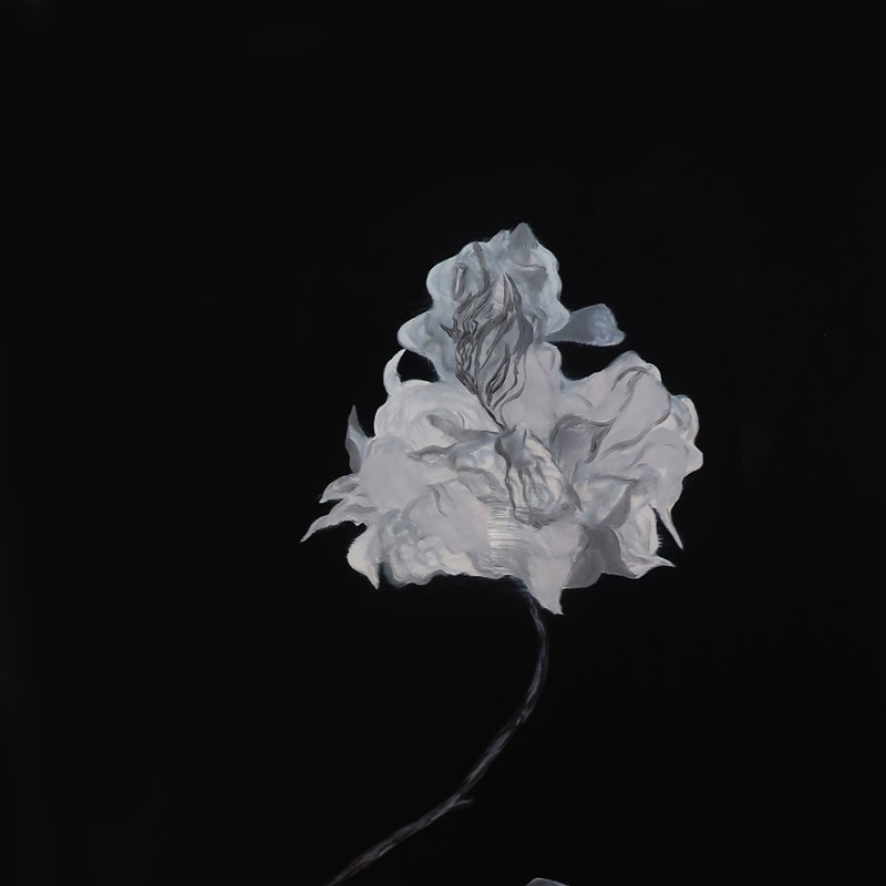 Becoming Flower II (detail), 2024, oil on canvas, 142 x 91.5cm