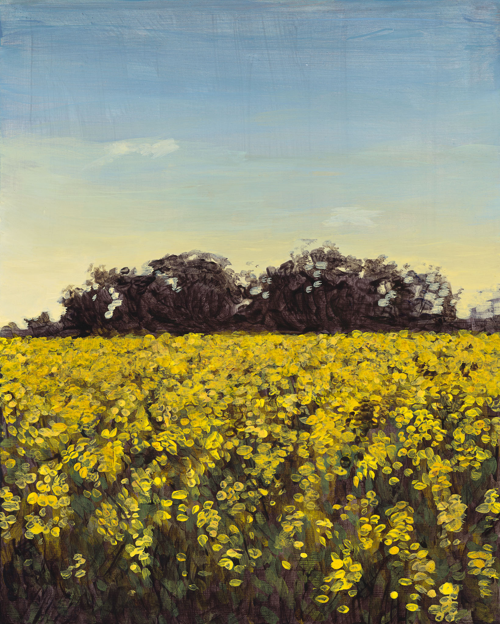 Clare McFarlane, Darkening Gold and Guardians II, 2023, acrylic on board, 25 x 20cm