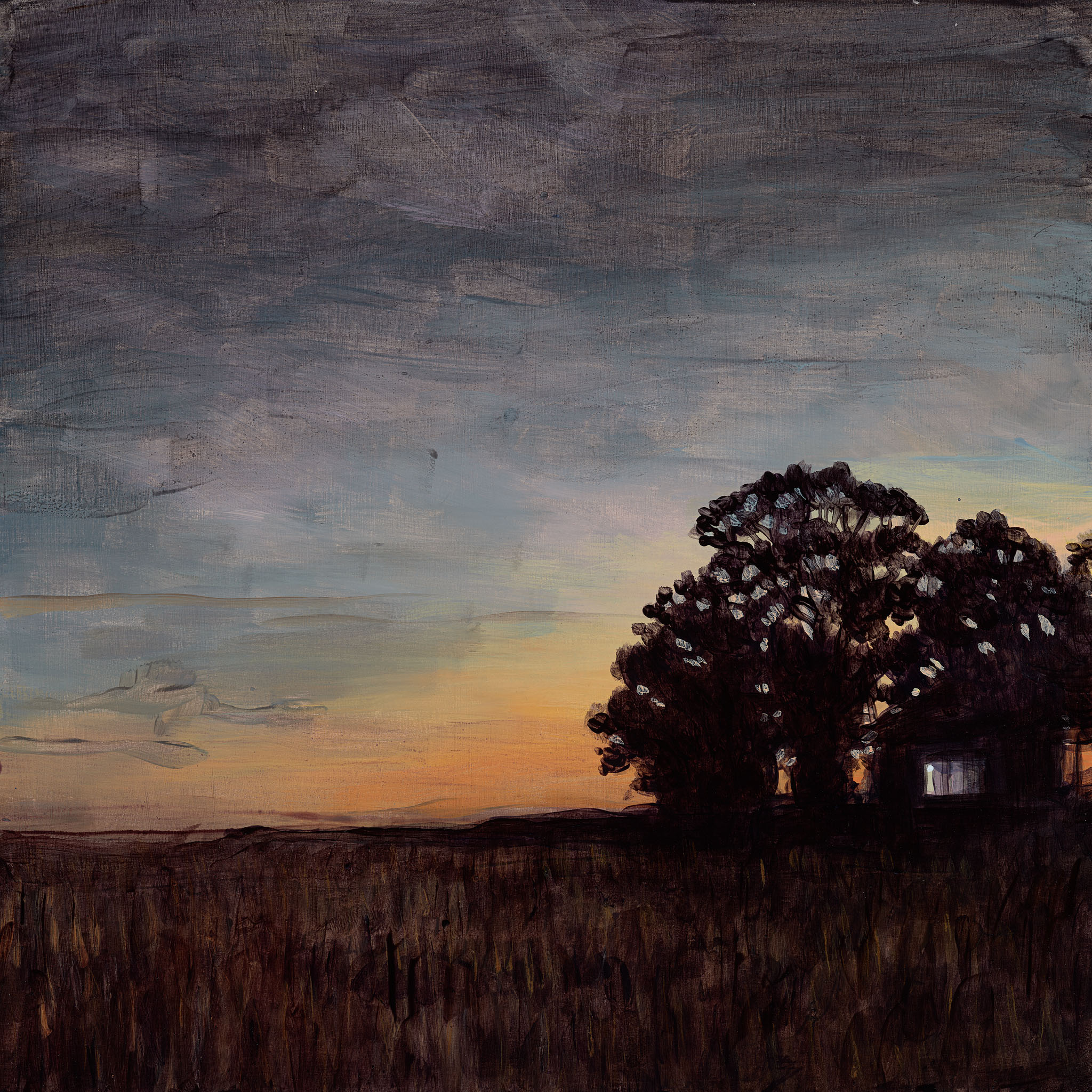 Clare McFarlane, Darkening Twilight, 2023, acrylic on board, 30 x 30cm