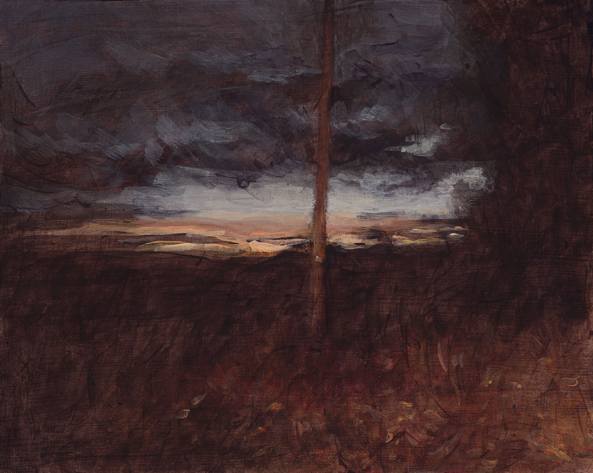 Clare McFarlane, Dark Twilight III, 2023, acrylic on board, 20 x 25cm