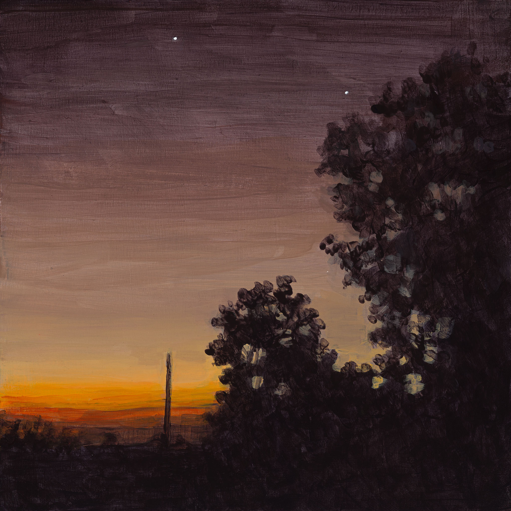 Clare McFarlane, Dark Twilight IV, 2024, acrylic on board, 20.3 x 20.3cm