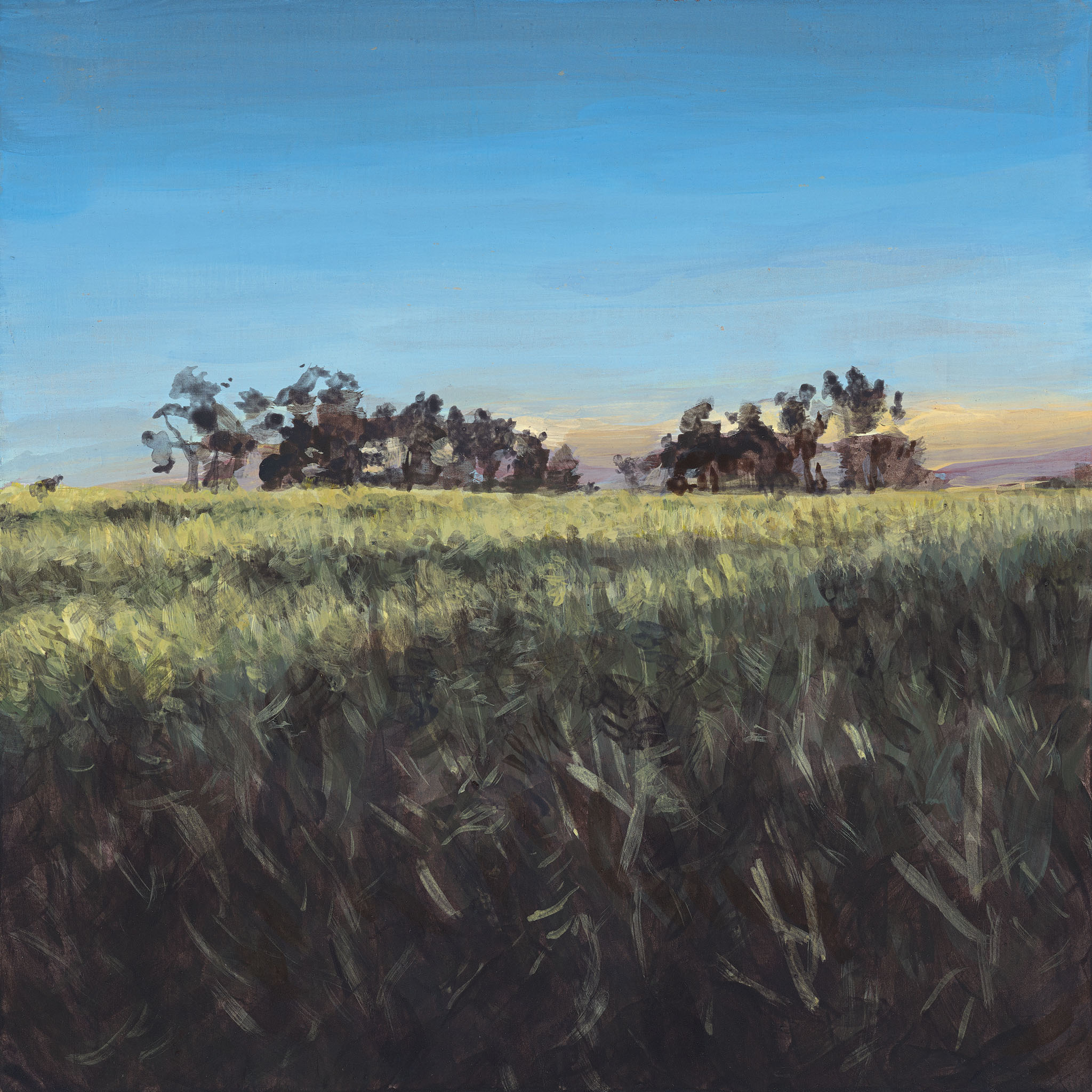 Clare McFarlane, Smoke and Shadow Crop, 2023, acrylic on board, 20 x 20cm