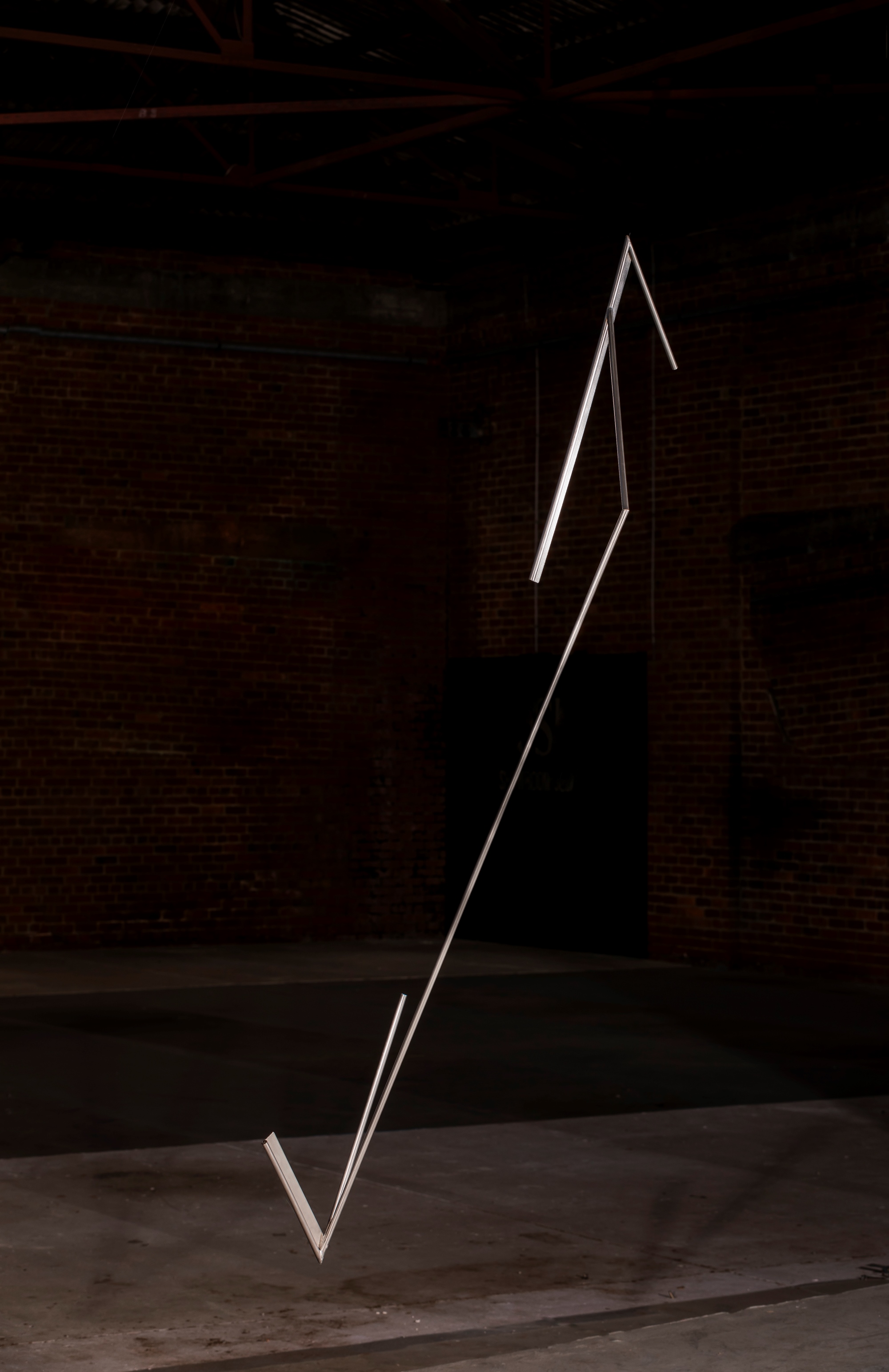 Jon Tarry, Constellation, 2024, stainless steel and lumina light, 130 x 30 x 30cm