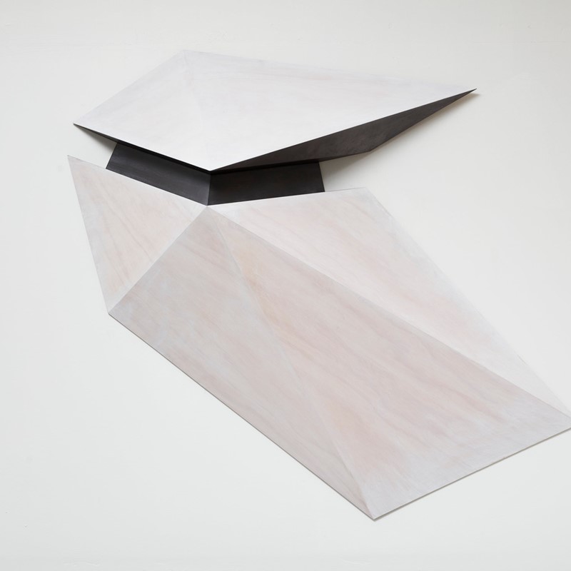Jon Tarry | Fold Inversion, 2023, oil paint on marine plywood, 110 x 100 x 15cm