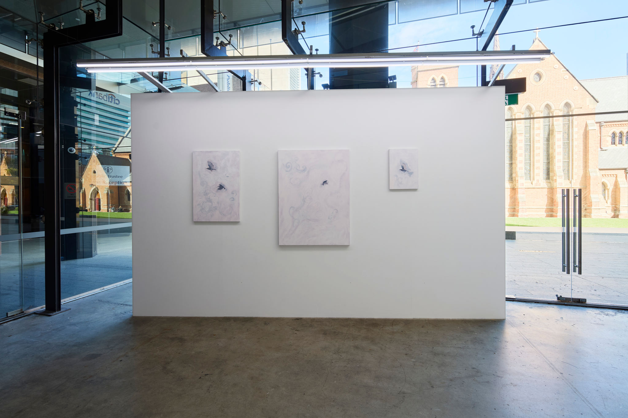 Paul Uhlmann, Calligraphic Skies, 2024. Installation view. Acorn Photo (1)