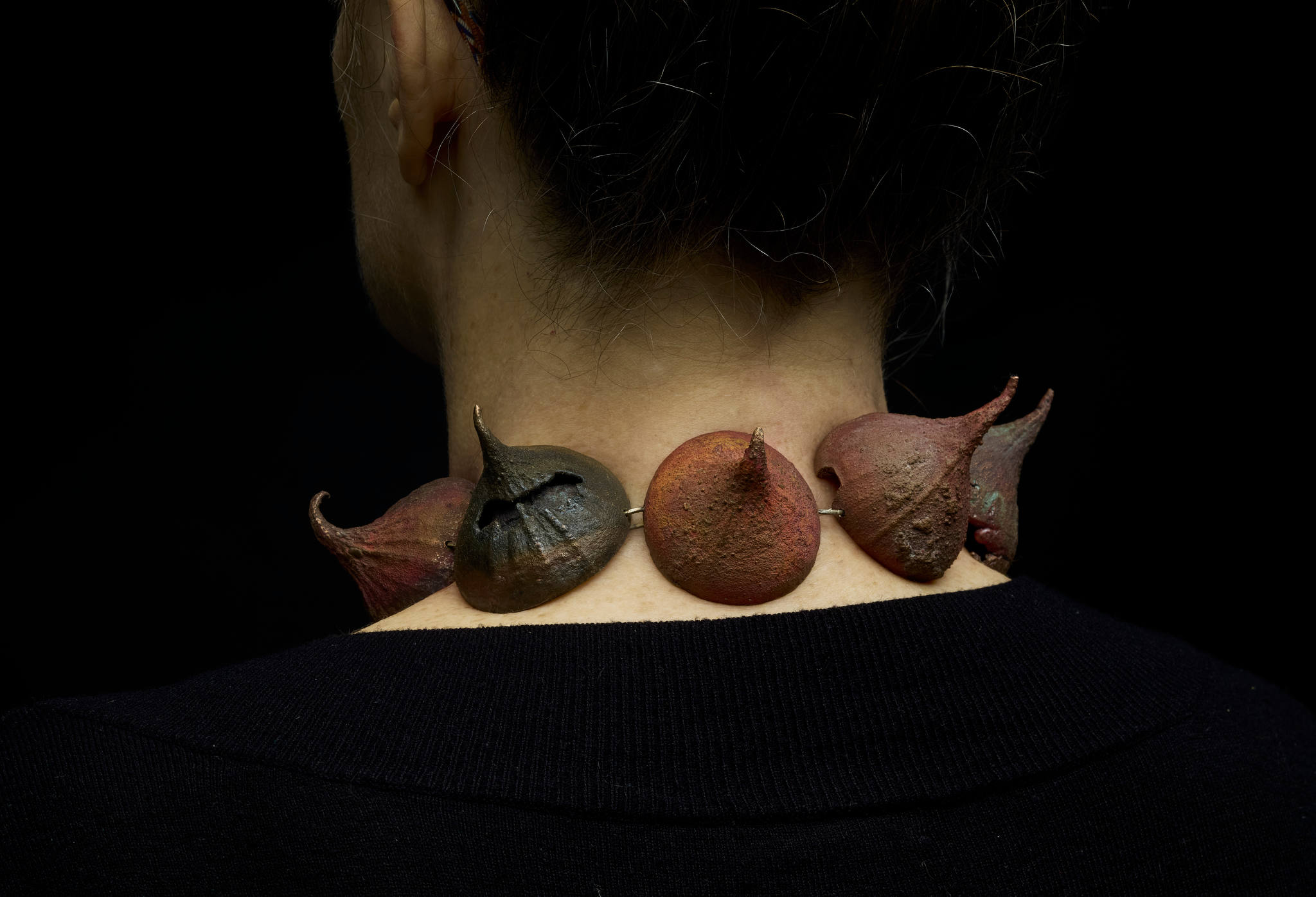 Sarah Elson, 'Pull the earth around me' 4, Choker, 2024. recycled copper, 20 x 18 x 6.5cm