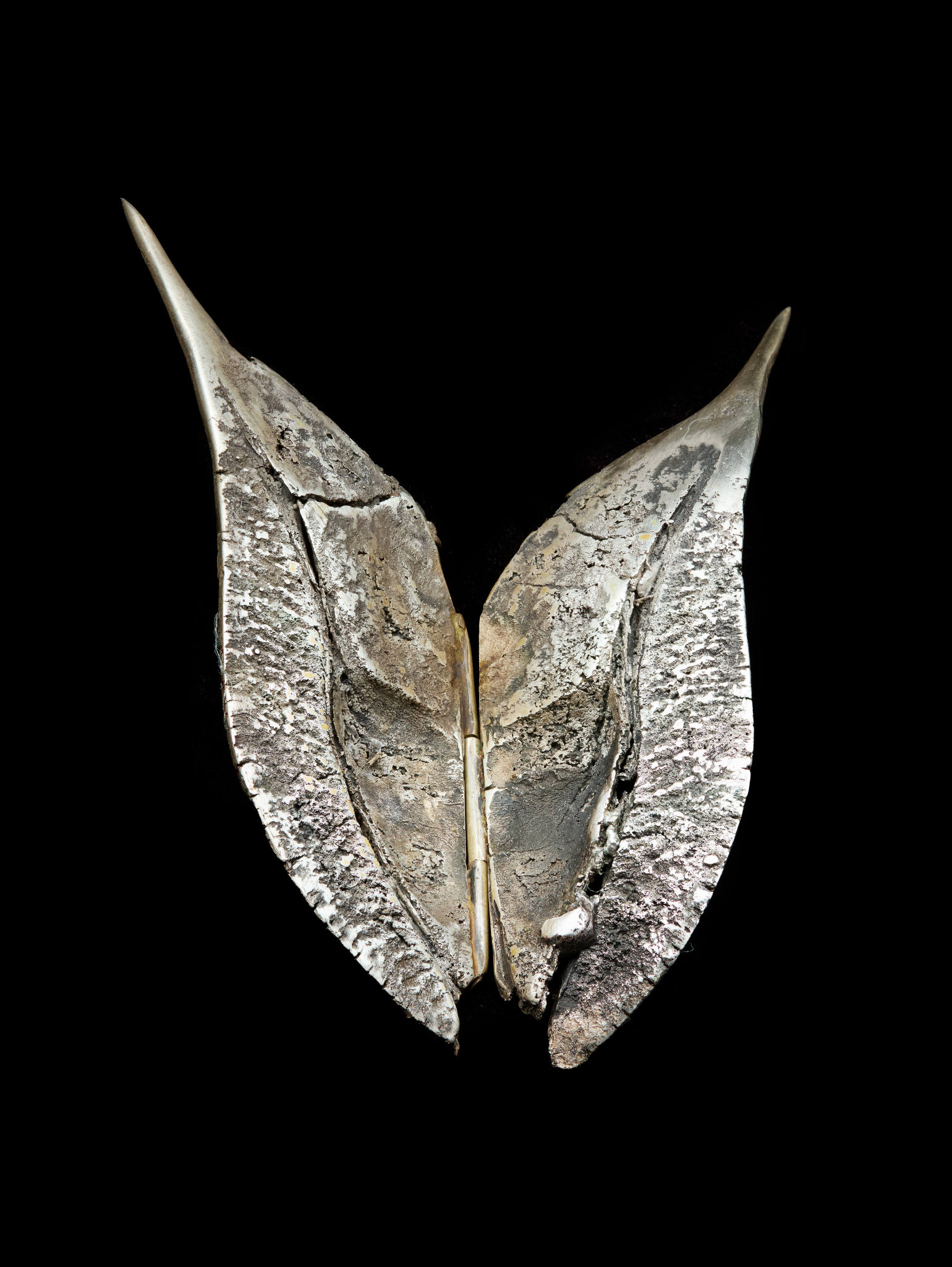 Sarah Elson, 'Pull the earth around me' 8, Hinged Object, 2024, recycled silver 2.5 x 7 x 4cm