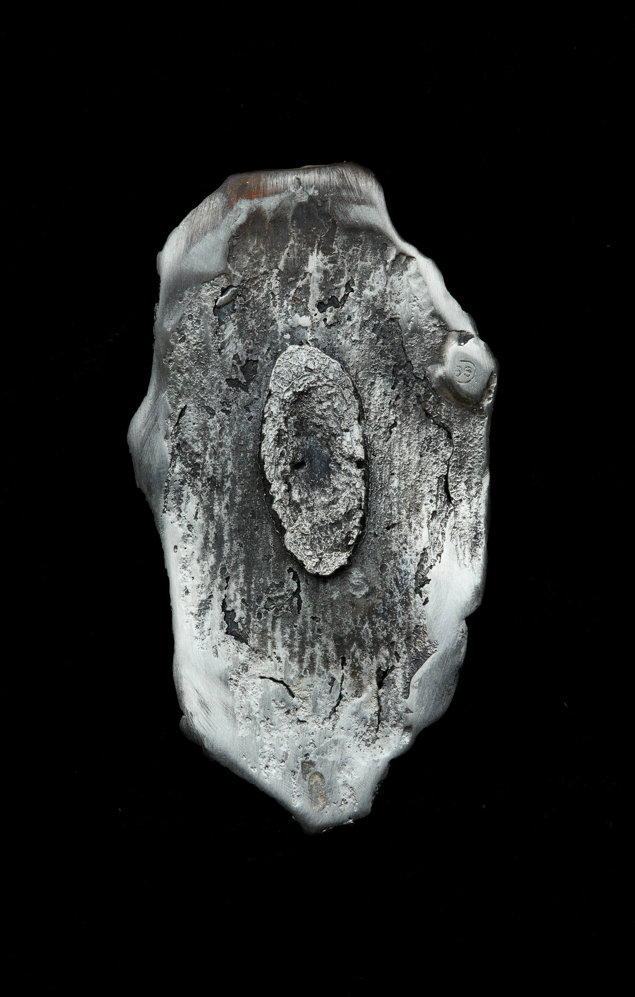 Sarah Elson,'Pull the earth around me' 10, Bark, 2024, recycled silver, 6 x 3.3 x .7cm (2).jpg