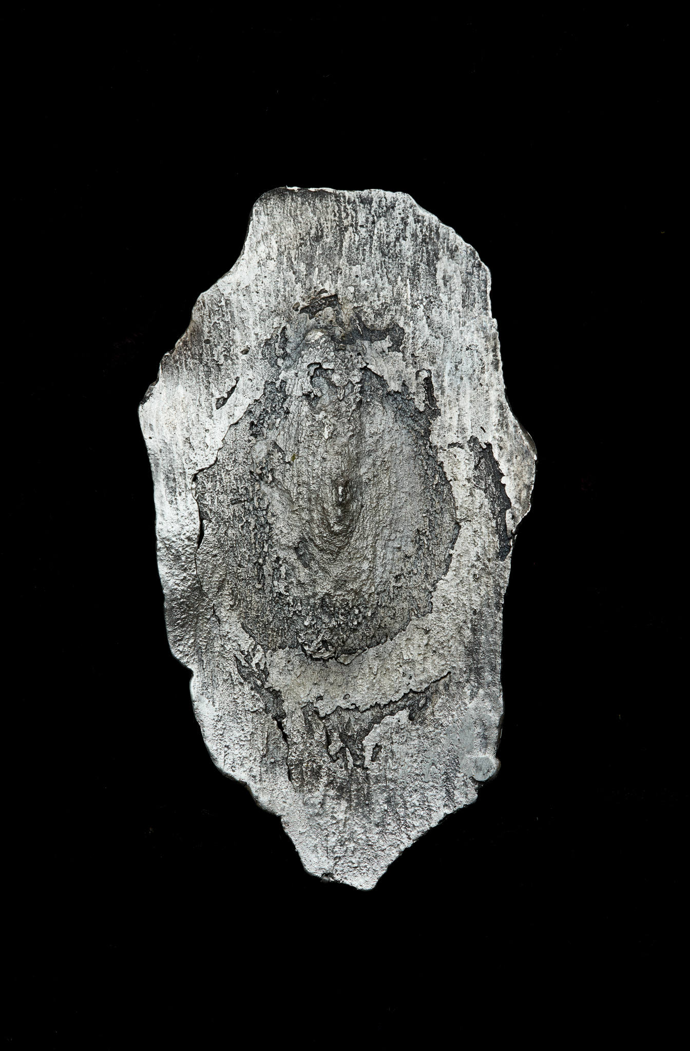 Sarah Elson,'Pull the earth around me' 10, Bark, 2024, recycled silver, 6 x 3.3 x .7cm.jpg