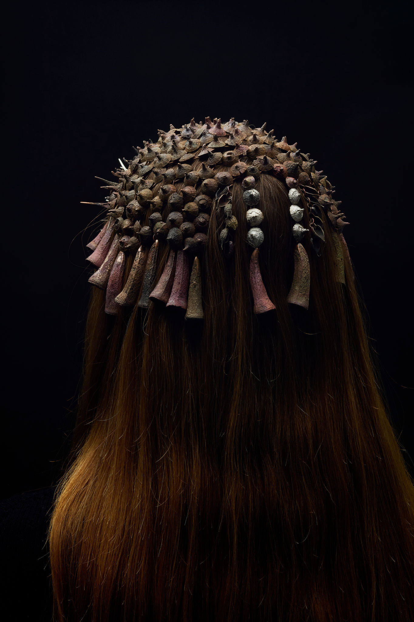 Sarah Elson, 'Pull the earth around me' 1, Head Piece, 2024. recycled silver and copper, 36 x 28 x 3.5cm (back).jpg
