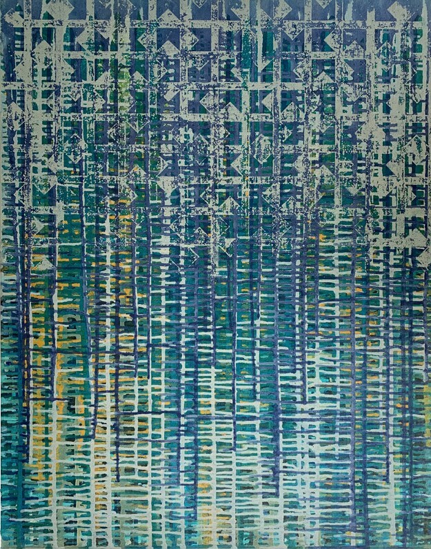 Alex Spremberg, Paint and Pattern 7, 2002, enamel on canvas board, 55.9 x 71.1cm