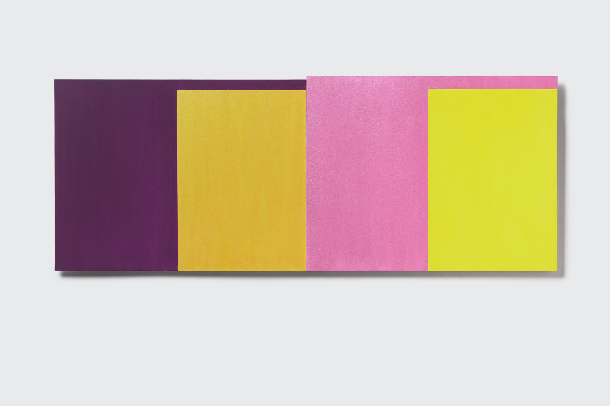 Jurek Wybraniec, Plan (September 24), 2024, acrylic paint on aluminium composite panel, 45 x 116cm