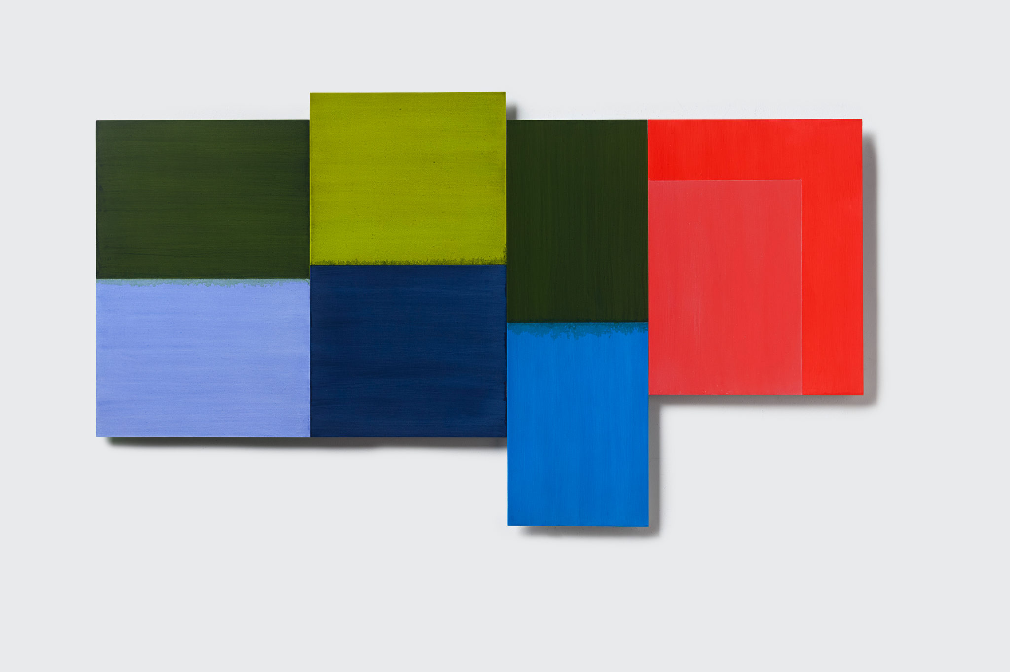 Jurek Wybraniec, Plan (July 24), 2024, acrylic paint on aluminium composite panel, 58.5 x 106.5cm