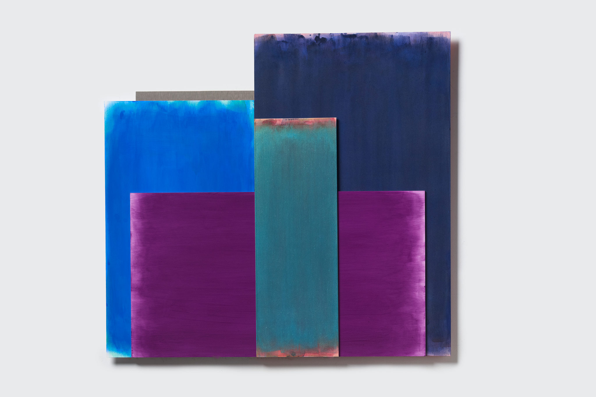 Jurek Wybraniec, Proposition (Assemblage 14), 2024, acrylic paint on aluminium composite panel, 76.3 x 82cm