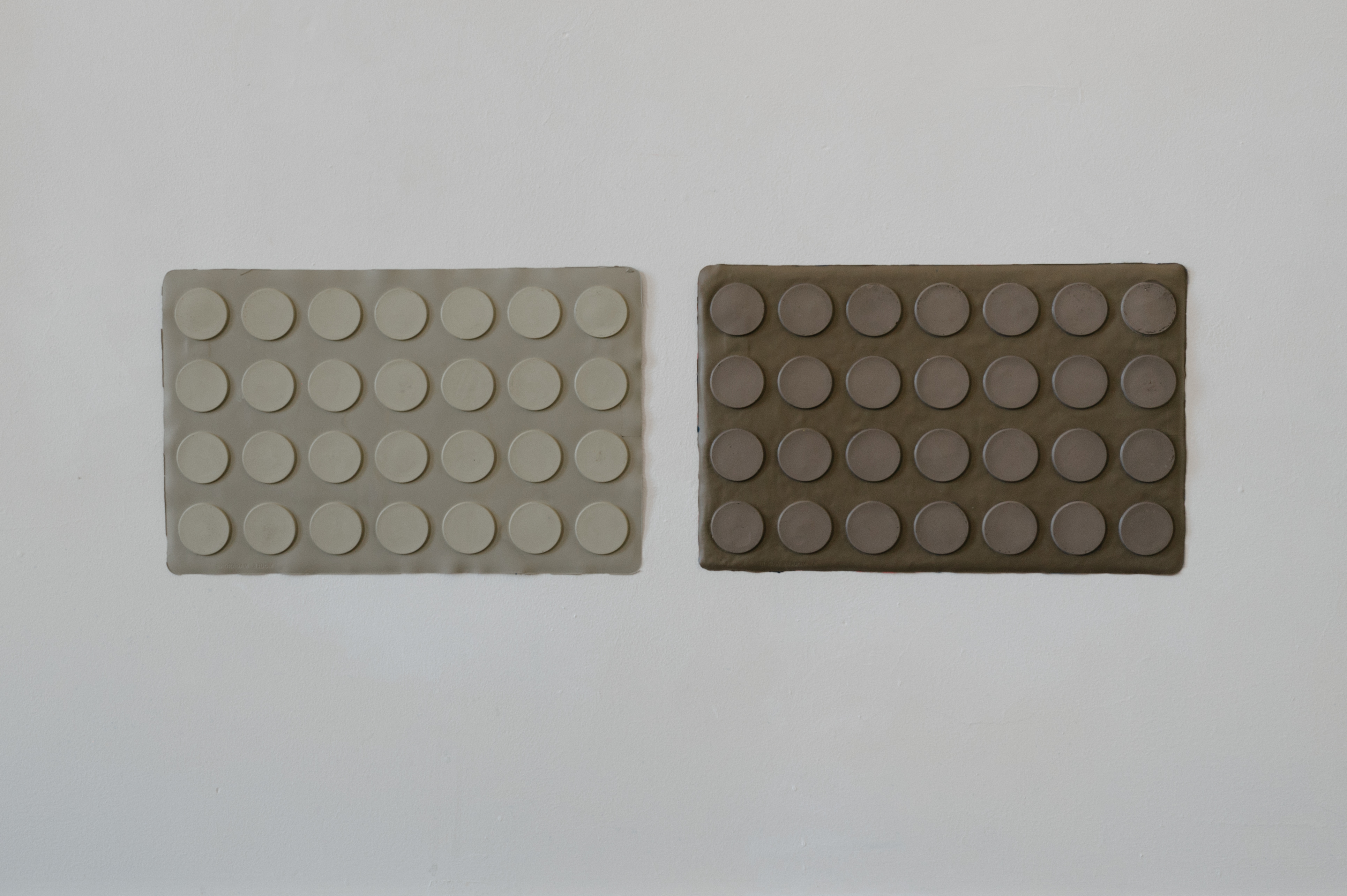 Andre Lipscombe, Circadian painting, 2024, acrylic paint, 23 x 76cm (diptych)