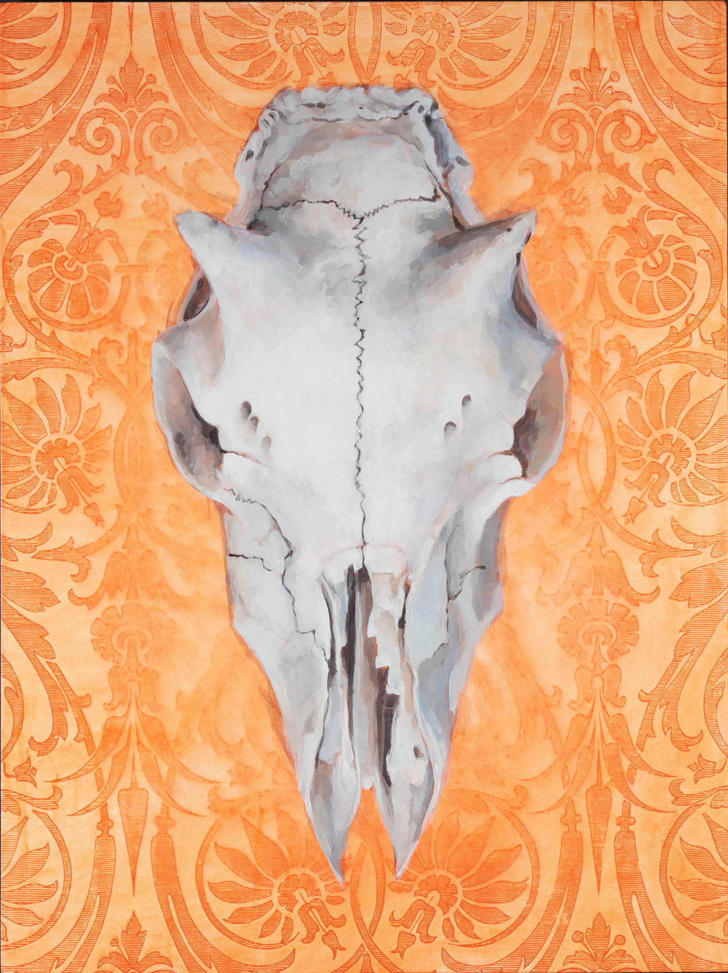 Clare McFarlane, New Remnant, 2021, acrylic and digital print on canvas, 130 x 90cm