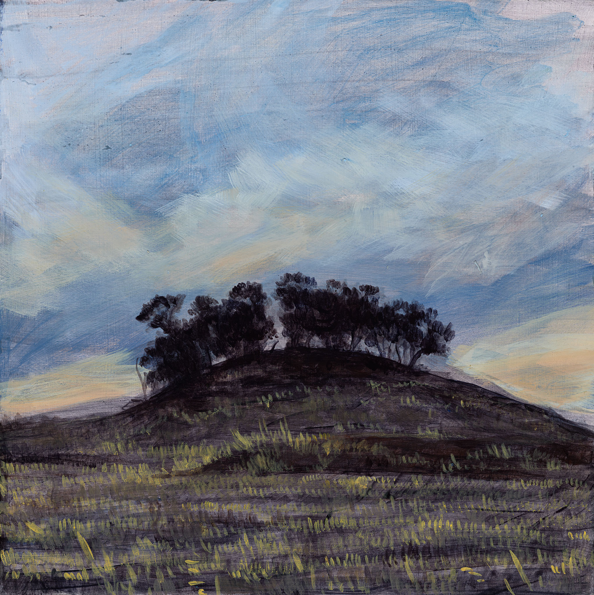 Clare McFarlane, The Approaching Dark, 2023, acrylic on board, 30 x 30cm