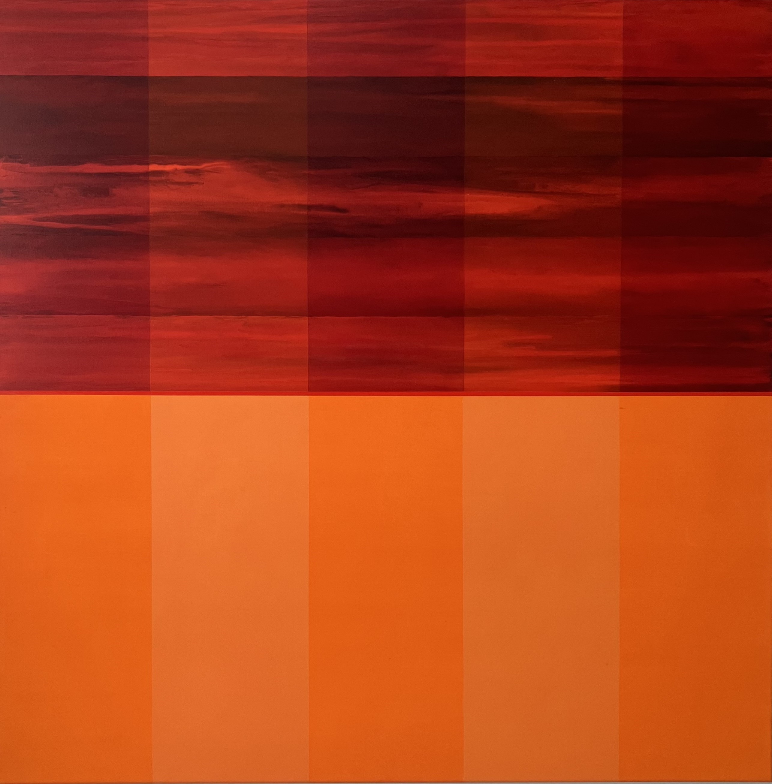 Jeremy Kirwan-Ward, Situation 5, 2025, acrylic on canvas, 100 x 100cm