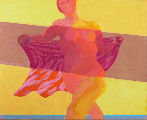 George Haynes, At the Seaside, 2024, acrylic on canvas, 96.5 x 117cm