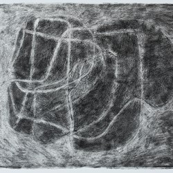 Vanessa Russ, Monsoon at Night, 2025, Indian ink and charcoal on paper, 76 x 56cm