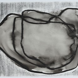 Vanessa Russ, Monsoon Build Up 3, 2025, Indian ink and charcoal on paper, 76 x 56cm