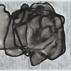 Vanessa Russ, Monsoon Build Up 4, 2025, Indian ink and charcoal on paper, 76 x 56cm