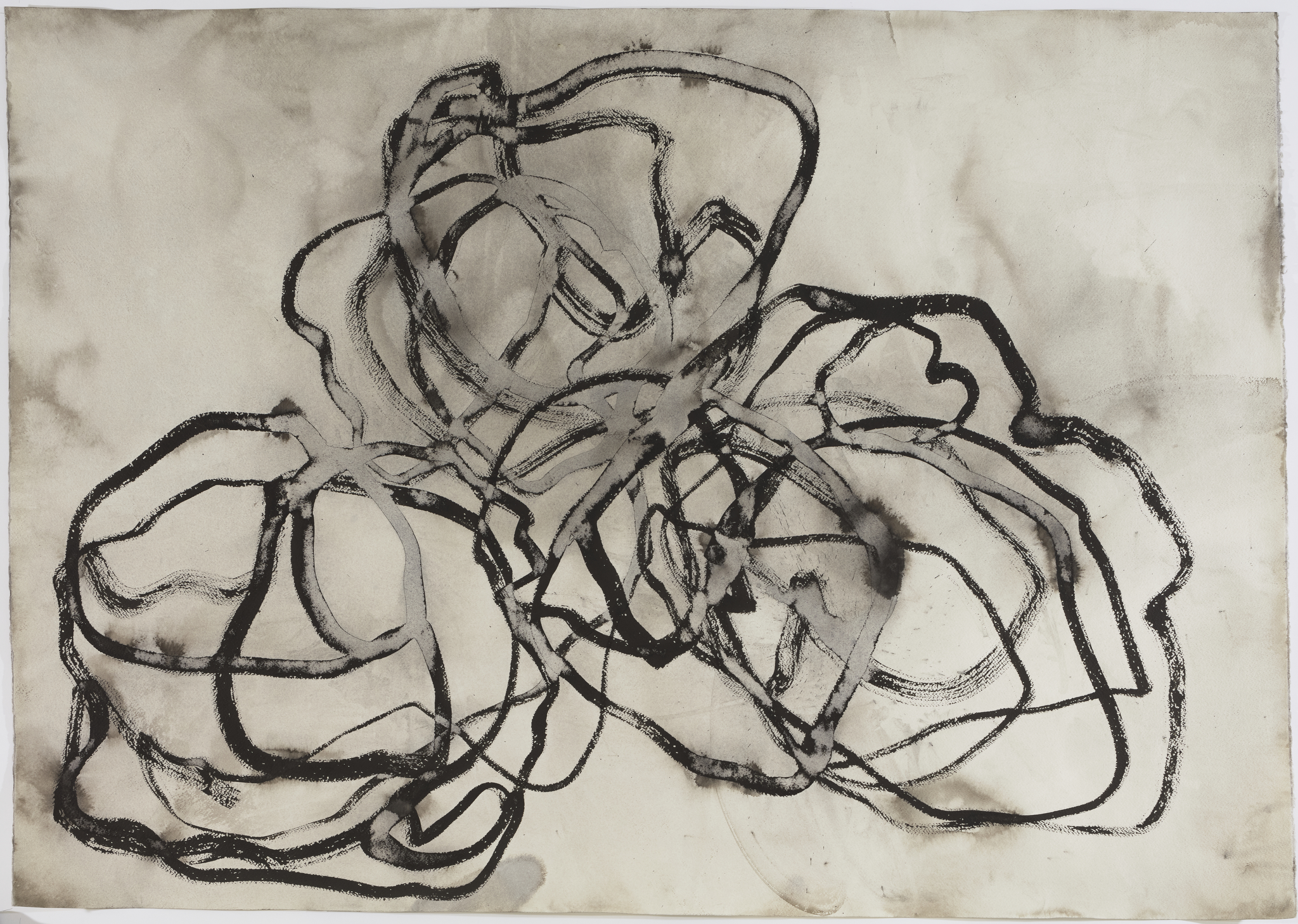 Vanessa Russ, Early Rain 2, 2025, Indian ink on paper, 140 x 110cm