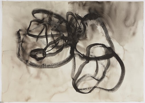 Vanessa Russ, Early Rain 3, 2025, Indian ink on paper, 140 x 110cm