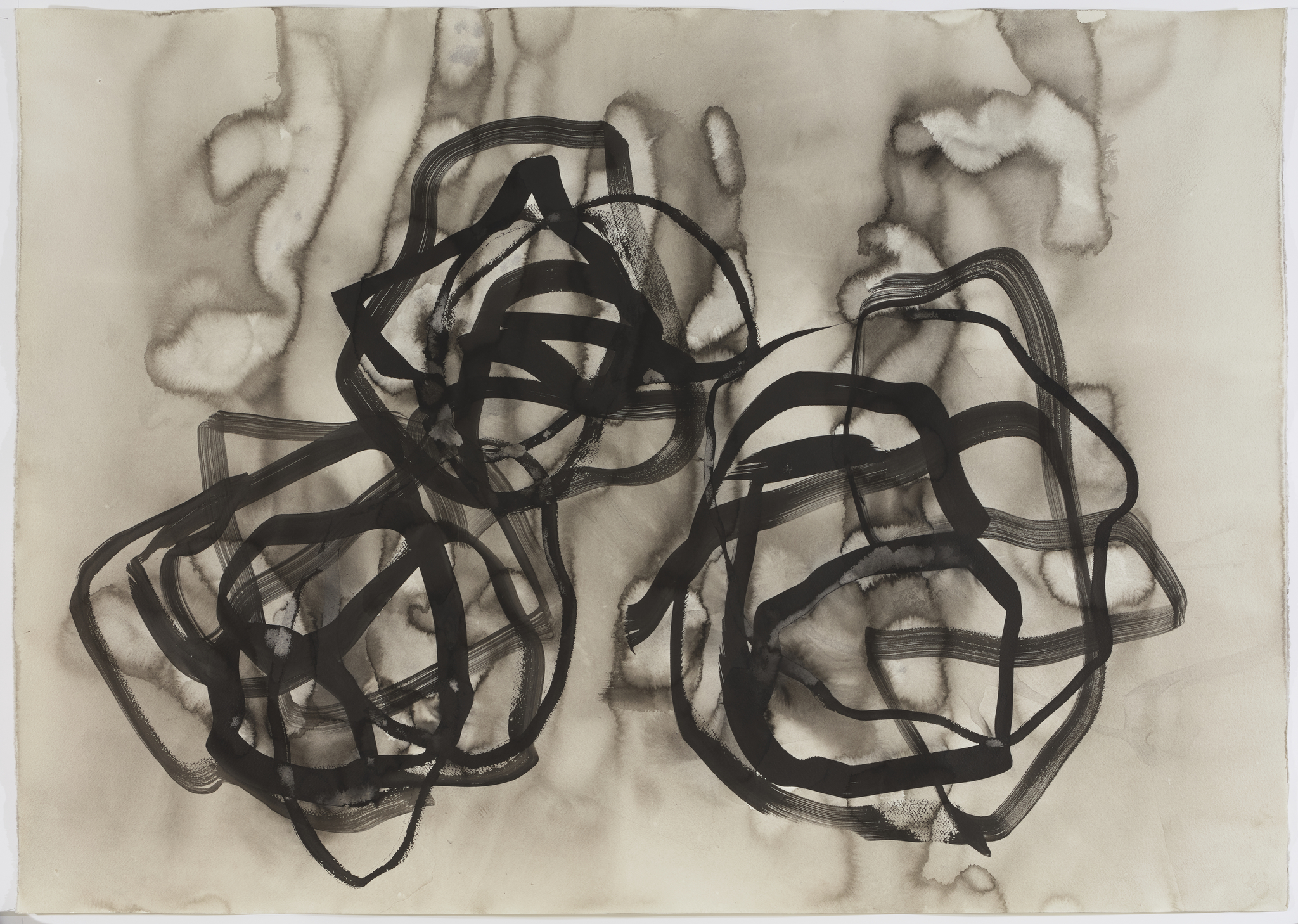 Vanessa Russ, Early Rain 4, 2025, Indian ink on paper, 140 x 110cm