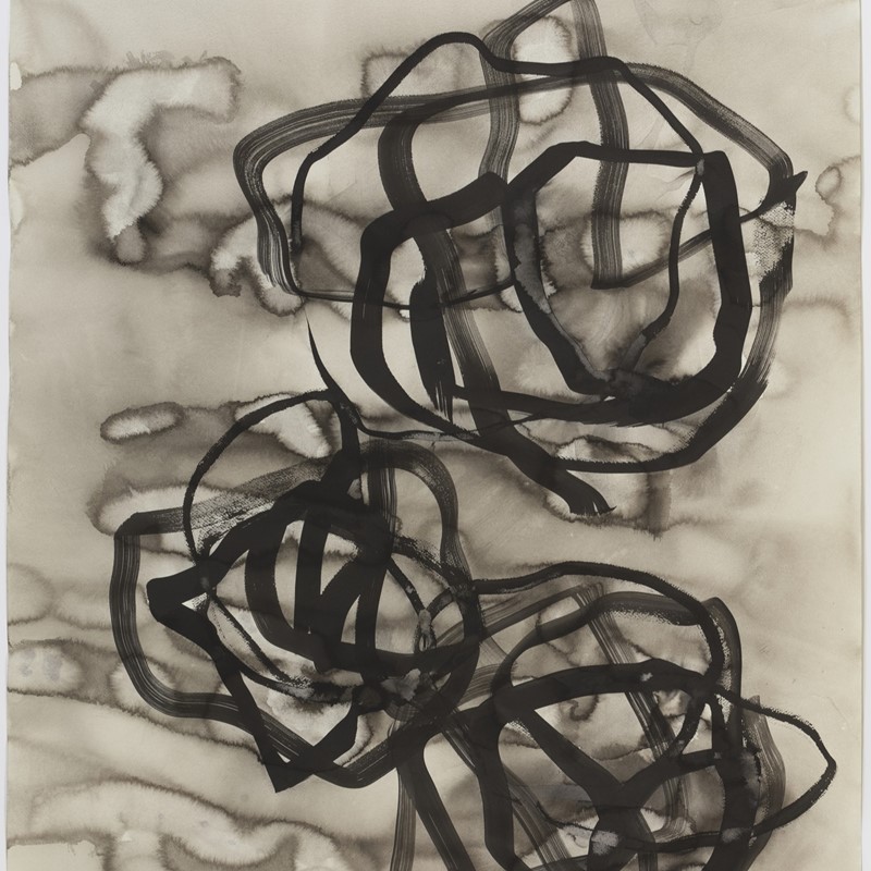 Vanessa Russ, Early Rain 4 (detail), 2025, Indian ink on paper, 140 x 110cm