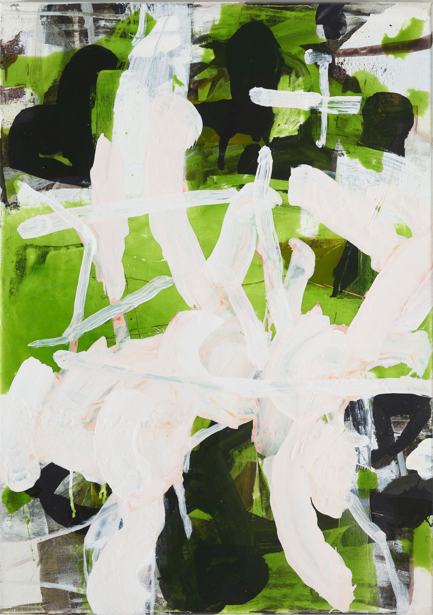 Chris Hopewell, Sheep Meadow, 2024, acrylic and resin on canvas, 70 x 50cm