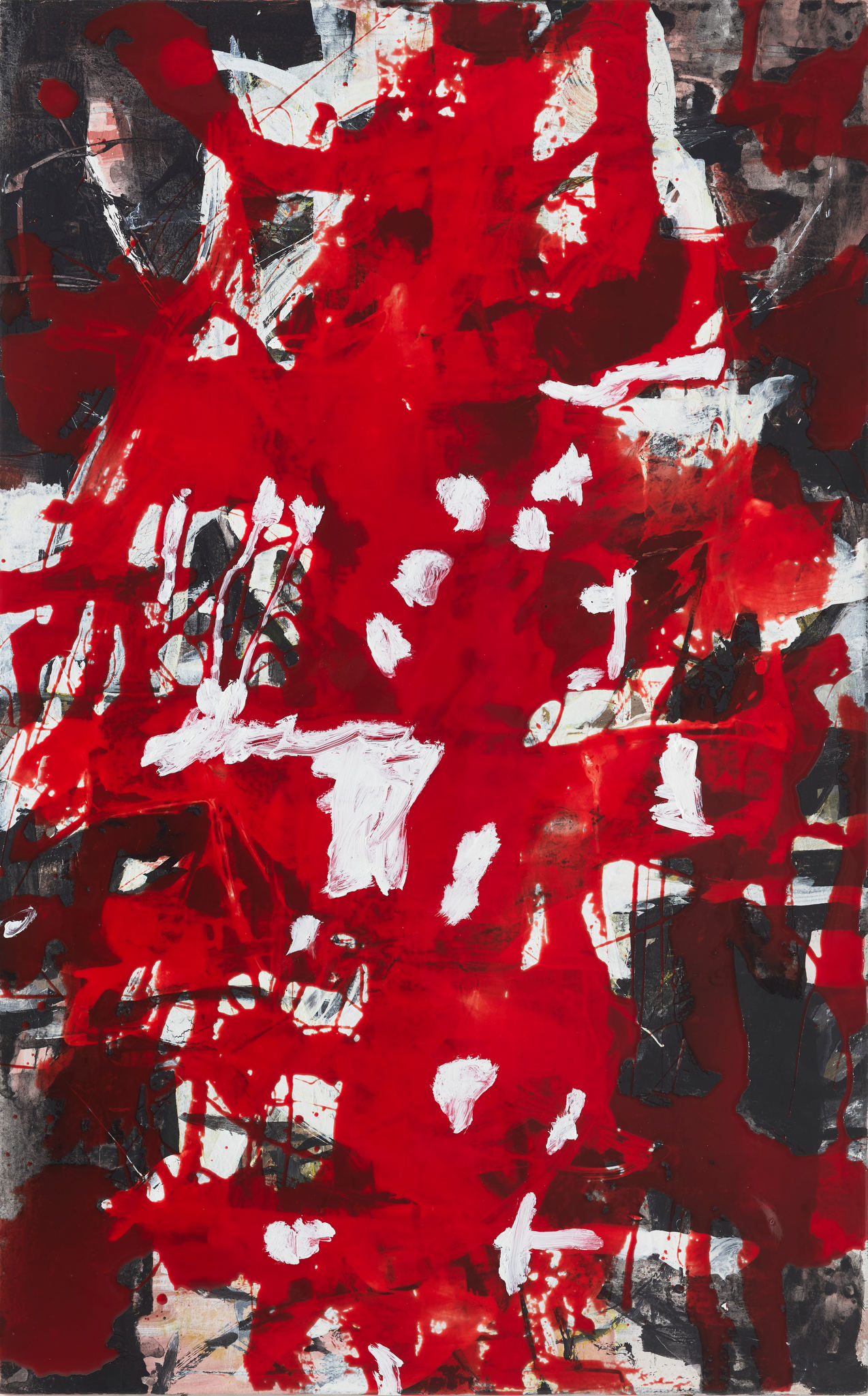 Chris Hopewell, Strobe, 2025, acrylic and resin on canvas, 121 x 76cm