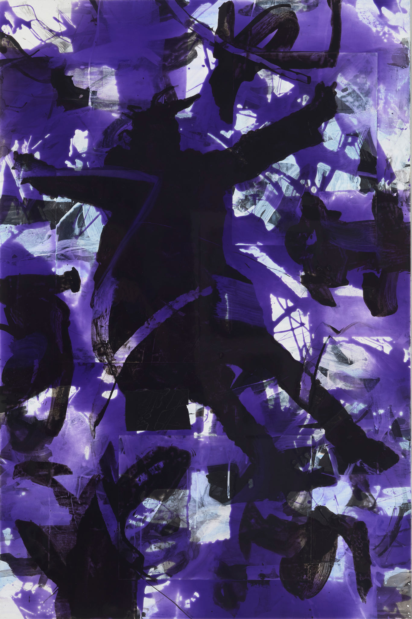 Chris Hopewell, Fall, 2024, acrylic, photo collage and resin on wood panel, 122 x 81cm