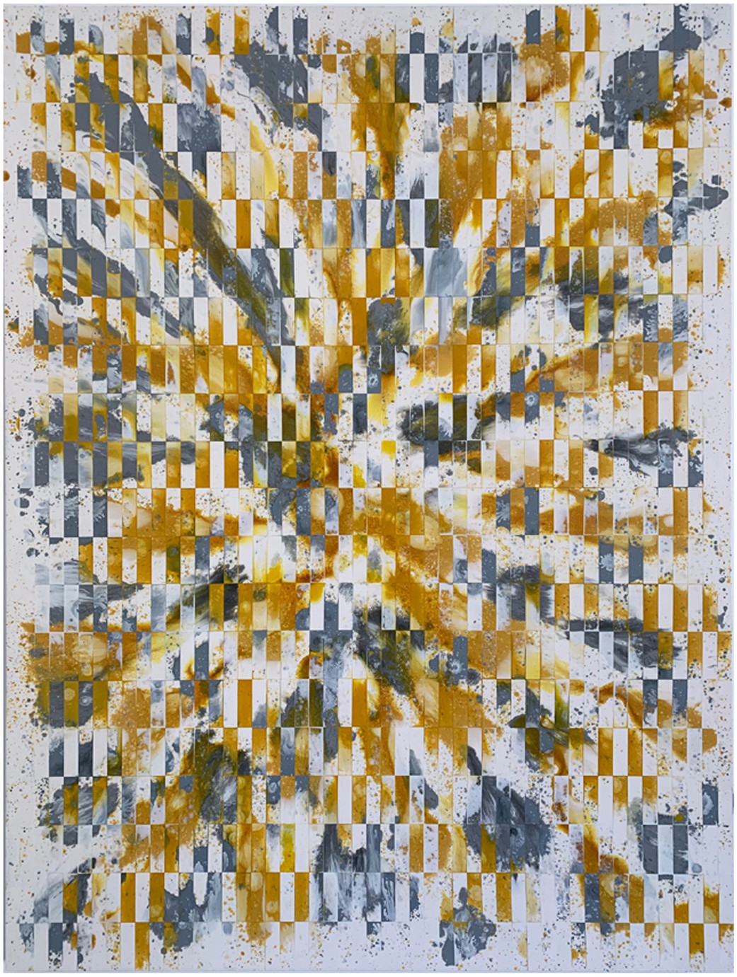 Alex Spremberg, Kairos #8, 2023, enamel on wood, 120 x 90 x 3cm