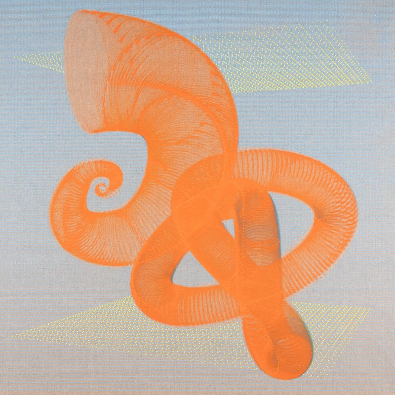 Hiroshi Kobayashi, Bone Conduction, 2025, oil on linen, 96.5 x 96.5cm