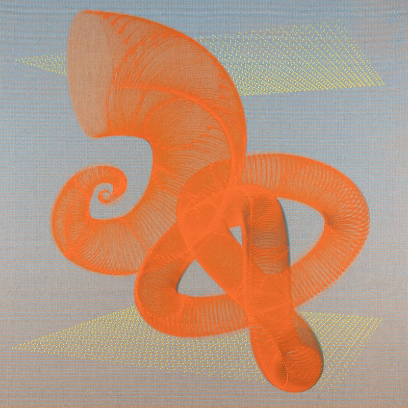 Hiroshi Kobayashi, Bone Conduction, 2025, oil on linen, 96.5 x 96.5cm
